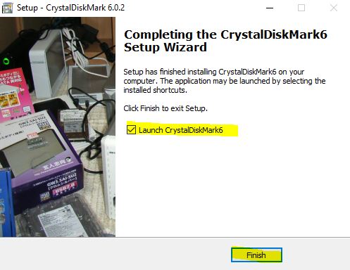 CrystalDiskMark Fin de la Instalación