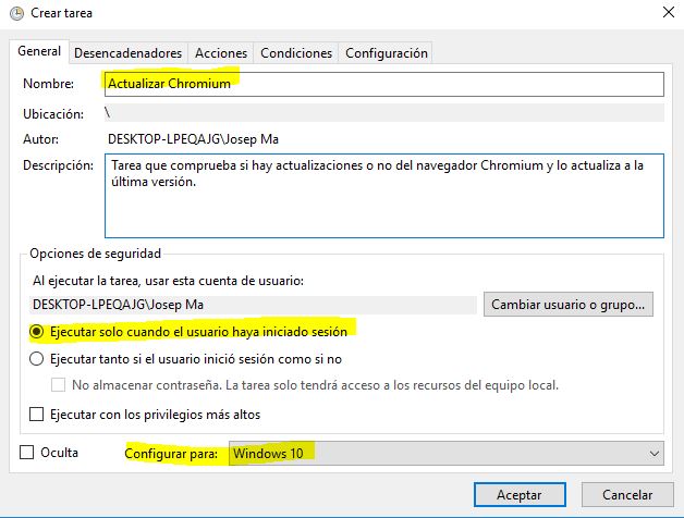 Actualizar Chromium General