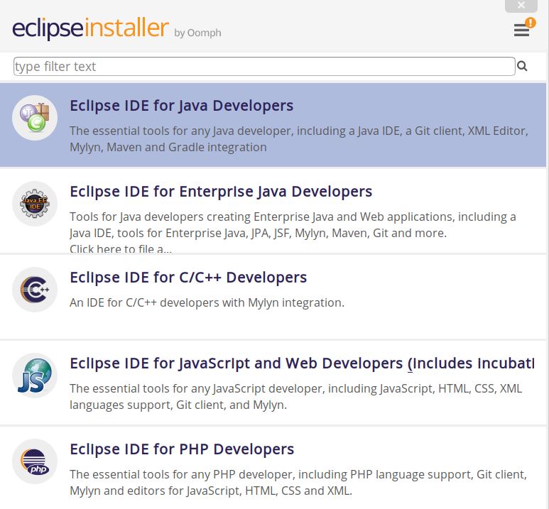 Eclipse IDE for Java Developers