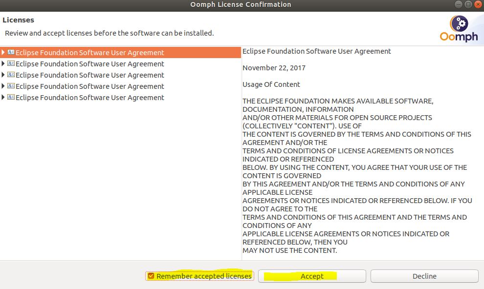 Certificados Eclipse IDE