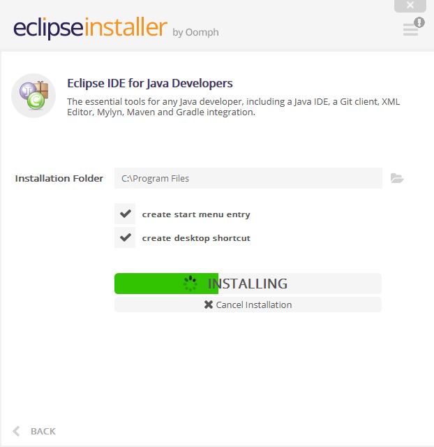 Instalación IDE Eclipse 2019-03