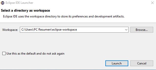 Work Space IDE Eclipse