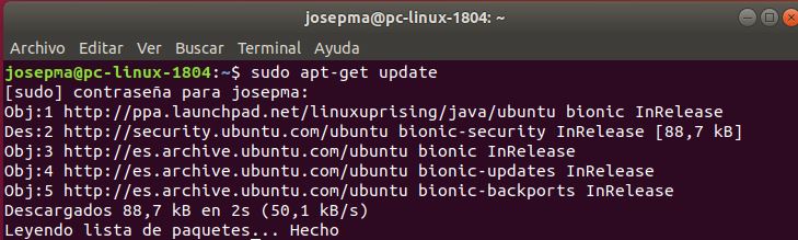 sudo apt-get update