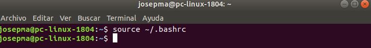 Source bashrc