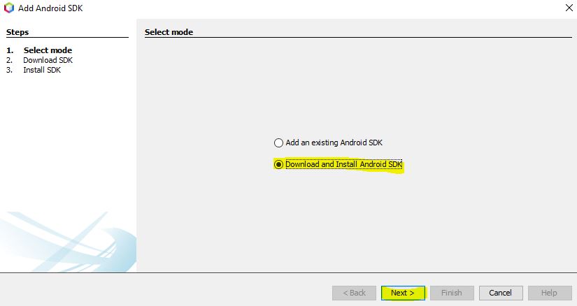 Descargar e instalar un Android SDK